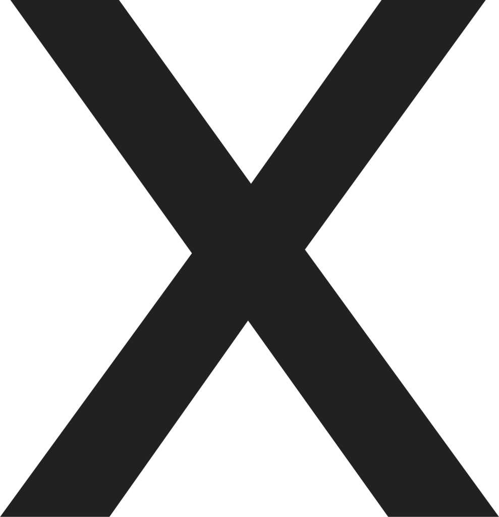 X noir